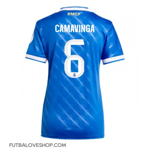 Dres Real Madrid Eduardo Camavinga #6 Tretina pre Ženy 2025-26 Krátky Rukáv